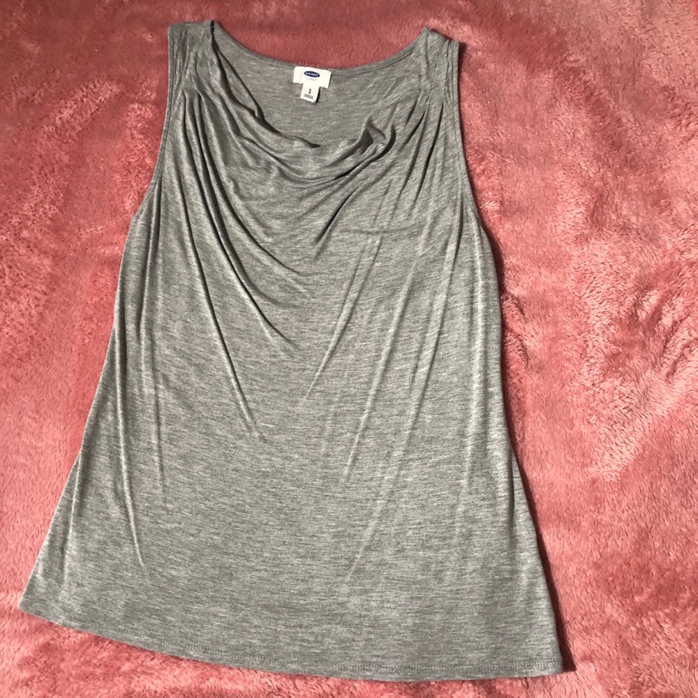 Grey Cowl Neck tank top